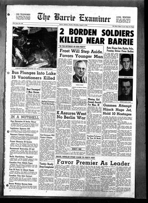 Barrie Examiner, 3 Aug 1961