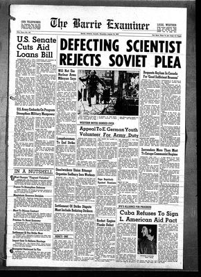 Barrie Examiner, 17 Aug 1961