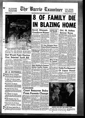 Barrie Examiner, 28 Sep 1961