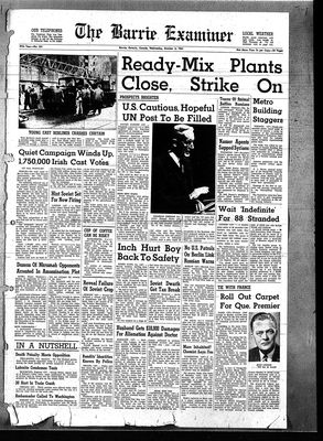 Barrie Examiner, 4 Oct 1961