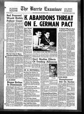 Barrie Examiner, 17 Oct 1961