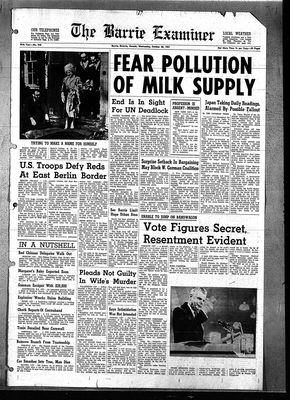 Barrie Examiner, 25 Oct 1961: Barrie Historical Newspaper Archive