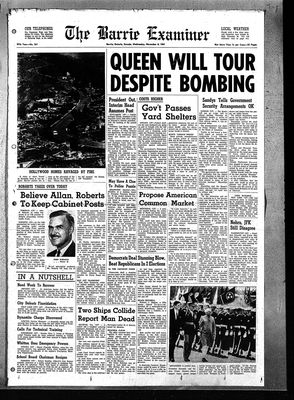 Barrie Examiner, 8 Nov 1961