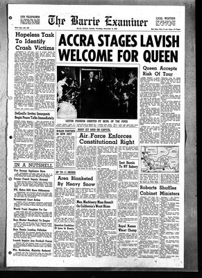 Barrie Examiner, 9 Nov 1961