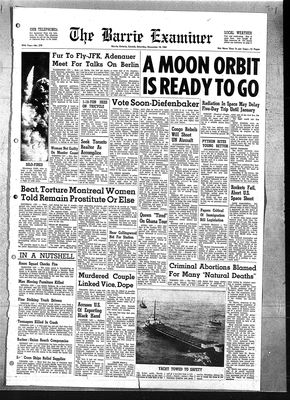 Barrie Examiner, 18 Nov 1961