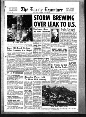 Barrie Examiner, 24 Nov 1961