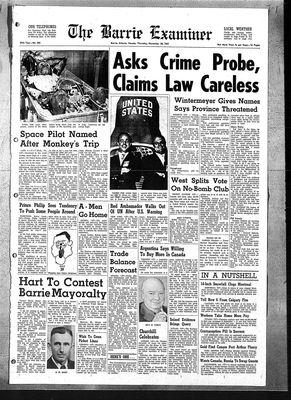 Barrie Examiner, 30 Nov 1961