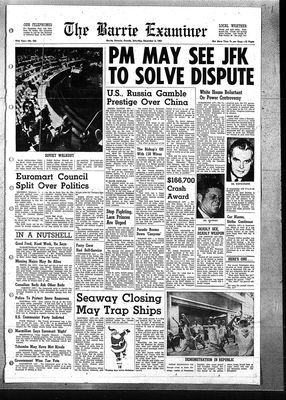 Barrie Examiner, 2 Dec 1961