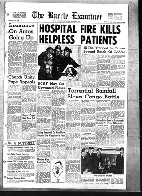 Barrie Examiner, 9 Dec 1961