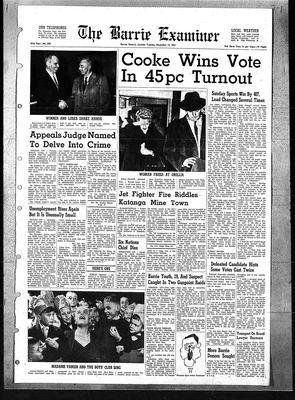 Barrie Examiner, 12 Dec 1961