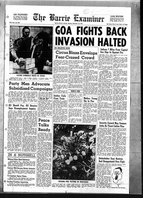 Barrie Examiner, 18 Dec 1961