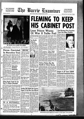 Barrie Examiner, 28 Dec 1961