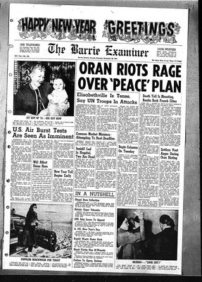 Barrie Examiner, 30 Dec 1961