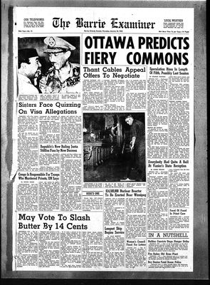 Barrie Examiner, 18 Jan 1962