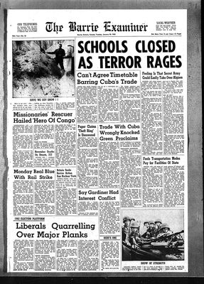 Barrie Examiner, 30 Jan 1962