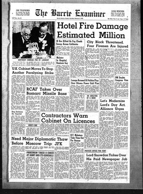 Barrie Examiner, 1 Feb 1962