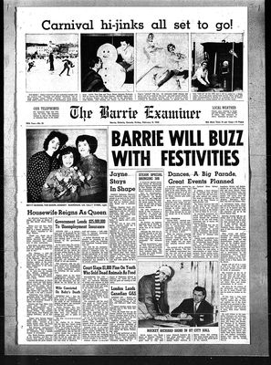 Barrie Examiner, 9 Feb 1962