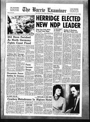 Barrie Examiner, 19 Feb 1962