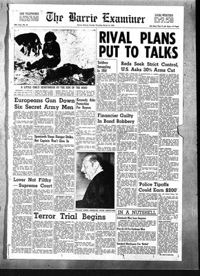 Barrie Examiner, 15 Mar 1962