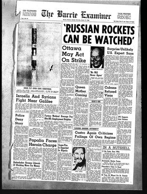 Barrie Examiner, 17 Mar 1962