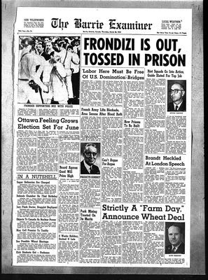 Barrie Examiner, 29 Mar 1962