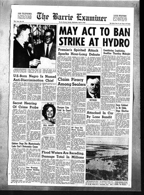 Barrie Examiner, 4 Apr 1962