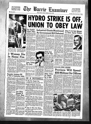 Barrie Examiner, 5 Apr 1962