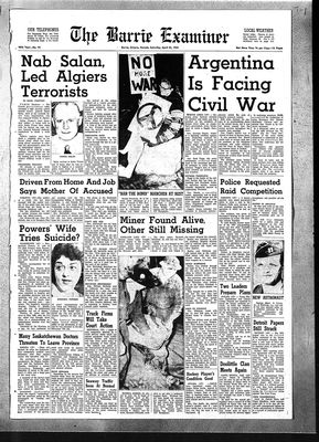 Barrie Examiner, 21 Apr 1962