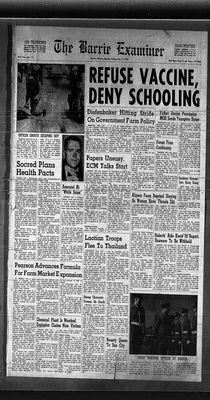 Barrie Examiner, 11 May 1962