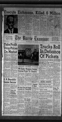 Barrie Examiner, 1 Jun 1962