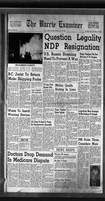 Barrie Examiner, 19 Jul 1962