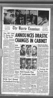 Barrie Examiner, 9 Aug 1962