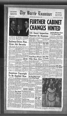 Barrie Examiner, 10 Aug 1962