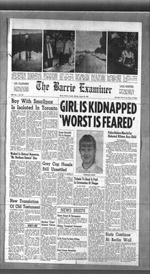 Barrie Examiner, 20 Aug 1962