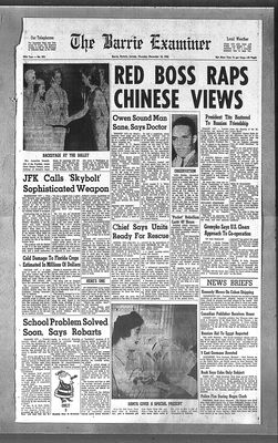 Barrie Examiner, 13 Dec 1962