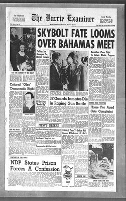 Barrie Examiner, 19 Dec 1962