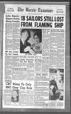 Barrie Examiner, 16 Nov 1962