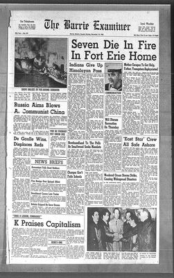 Barrie Examiner, 19 Nov 1962