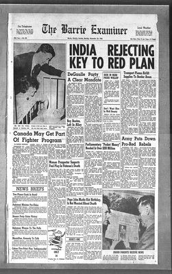 Barrie Examiner, 26 Nov 1962