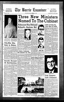 Barrie Examiner, 11 Mar 1963