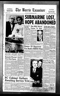 Barrie Examiner, 11 Apr 1963