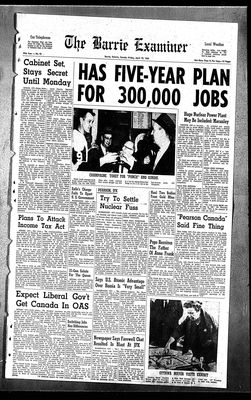 Barrie Examiner, 19 Apr 1963