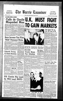 Barrie Examiner, 30 Jan 1963