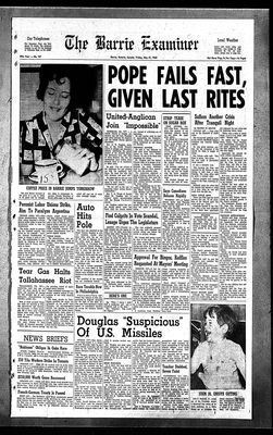 Barrie Examiner, 31 May 1963