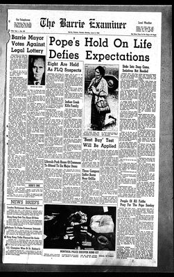 Barrie Examiner, 3 Jun 1963