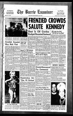 Barrie Examiner, 26 Jun 1963