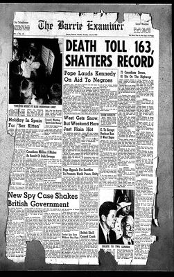 Barrie Examiner, 2 Jul 1963