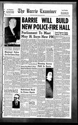 Barrie Examiner, 23 Apr 1963