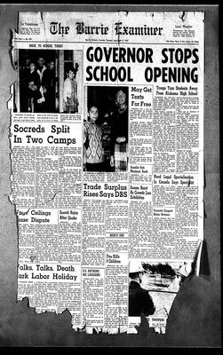 Barrie Examiner, 3 Sep 1963