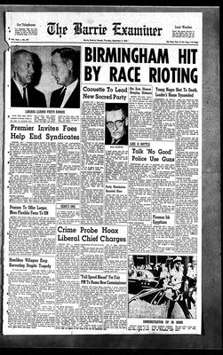 Barrie Examiner, 5 Sep 1963